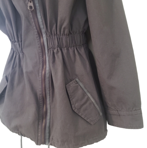 𝅺O'NEILL Olive Fur Outdoor Preppy Snow Winter City Cottage School Parka -Junior - Picture 4 of 8